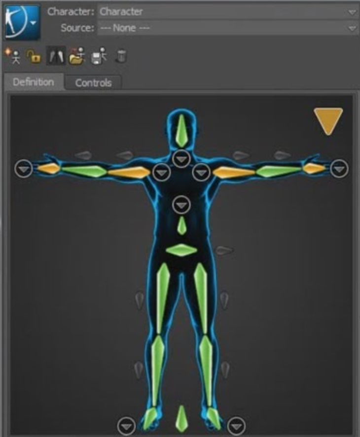 screenshot of daz character for creating animation in motionbuilder