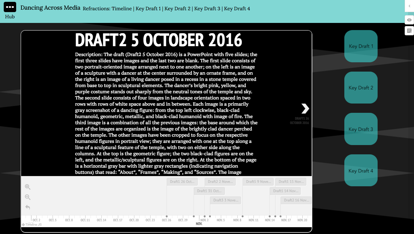 image of example timeline page